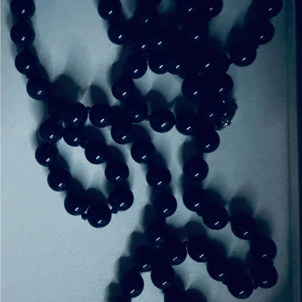 New Elegant Lapis blue Beaded Necklace 24 inches
